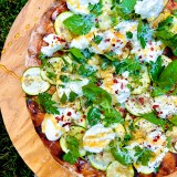 Grilled Pizza with Zucchini, Ricotta and Fresh Herbs