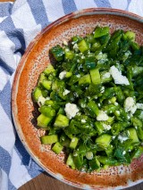 Crunchy Cucumber and Snap Pea Salad with Feta