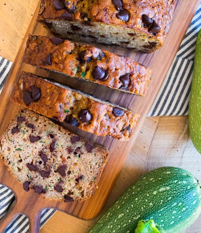 Brown Butter Zucchini Bread with Dark Chocolate Chips