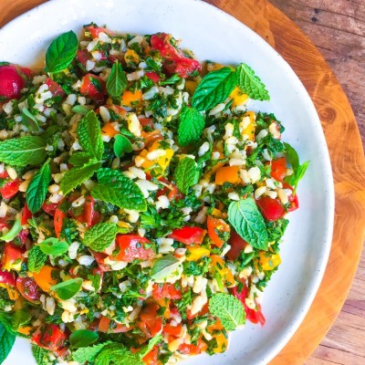 Brown Rice and Heirloom Tomato Tabbouleh