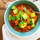Turkey Chili with Sweet Potatoes and Bell Peppers