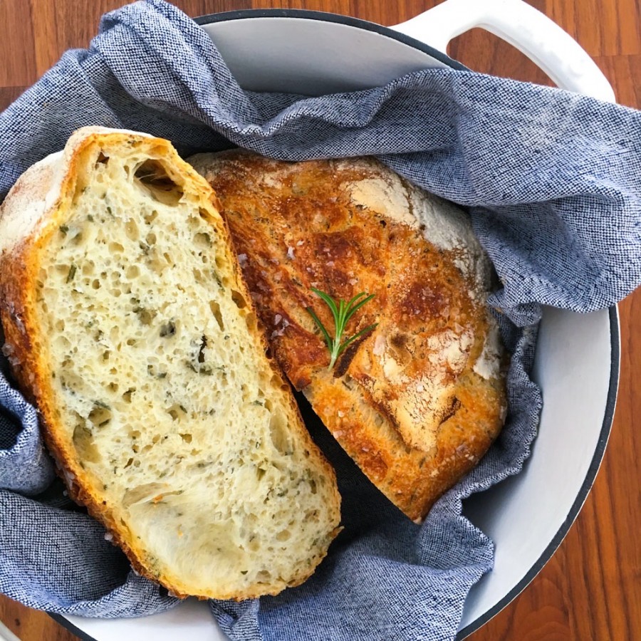 No-Knead Rosemary Bread