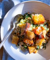 Sausage, Chard and White Bean Stew with Rustic Croutons