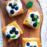 Blueberry Tarts with a Lemon Yogurt Whipped Topping