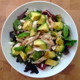 Grilled Avocado and Chicken Salad