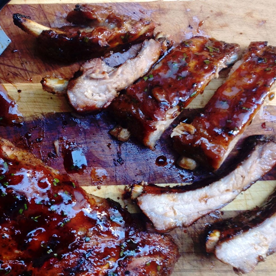Baby Back Ribs with Sweet and Spicy Sauce