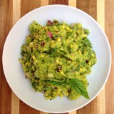 Grilled Guacamole with Grilled Corn and Basil