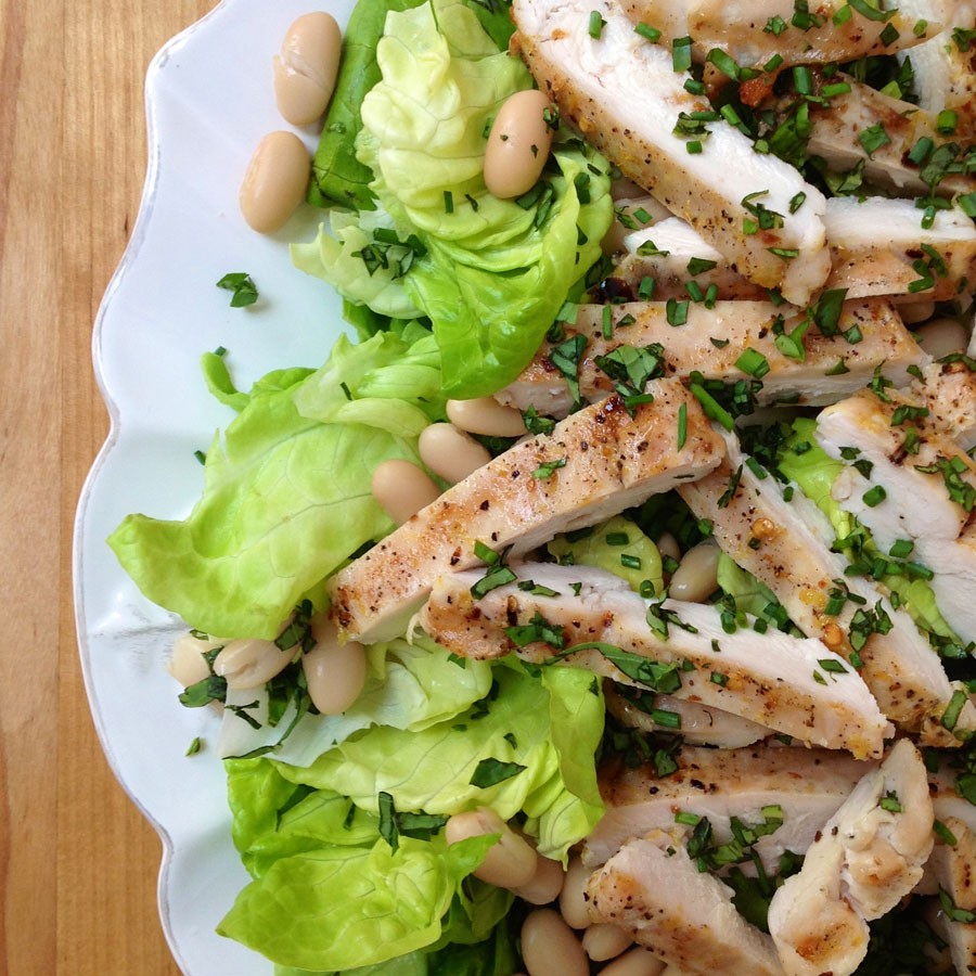 Grilled Chicken and Butter Lettuce Salad