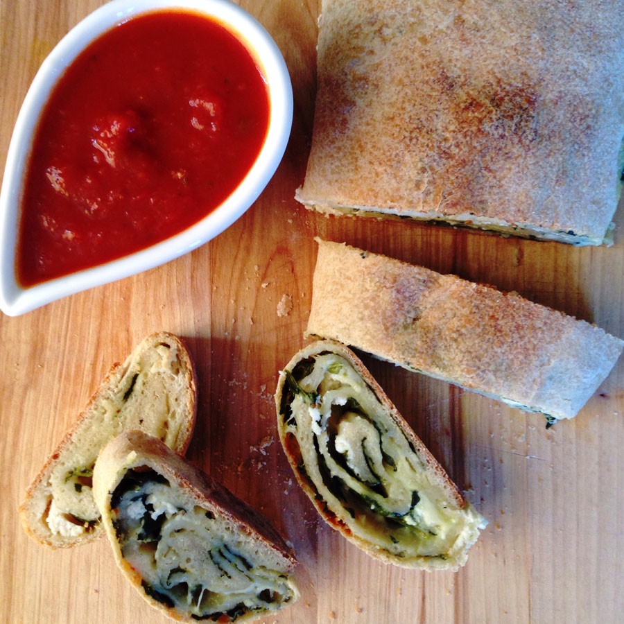 Spinach and Cheese Pizza Roll-Up