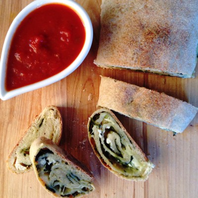 Spinach and Cheese Pizza Roll-Up