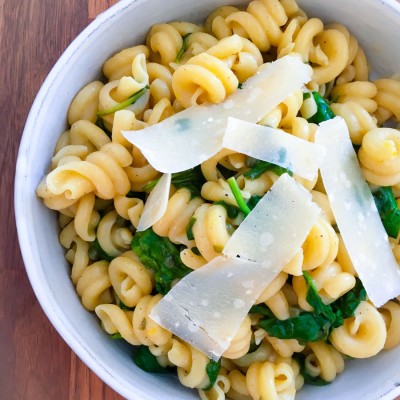 Lemon Pasta with Spinach and Parmesan
