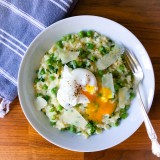 Spring Pea Risotto with Parmesan and Green Onions