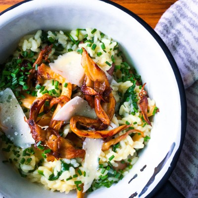 Wild Mushroom and Spinach Risotto