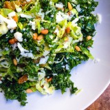 Shredded Kale and Brussels Sprout Salad