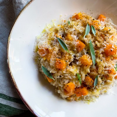 Roasted Butternut Squash and Sage Risotto