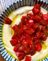 Hummus with Heirloom Tomatoes